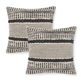 · REDEARTH · Textured Throw Pillow Cushion Covers-Woven Tufted Decorative Farmhouse Cases Set for Couch, Sofa, Bed, Chair, Dining, Patio, Outdoor; 100% Cotton (18