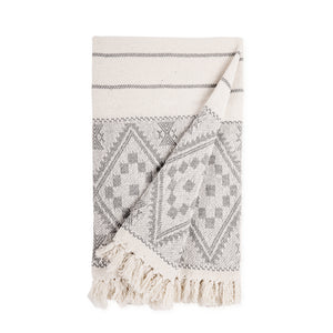REDEARTH Classic Throw Blanket 100% Cotton - Medium Weight With long-lasting Fabric For Home & Outing Purpose - Soft Comfortable Feather Touch Housing Furnishing & Decor (50x60; Gray)