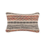 · REDEARTH · Boho Textured Throw Pillow Cushion Covers - Lumbar Woven Tufted Decorative Farmhouse Cases Set for Couch, Sofa, Bed, Chair, Dining, Patio, Outdoor; 100% Cotton (12"x20", Multi) Pack of 2