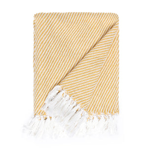· REDEARTH · Classic Throw Blanket - Medium Weight Soft Lap Blanket for Sofa Bed Couch Chairs loveseats car, Living, Indoor/Outdoor use 100% Cotton (50x60; Mustard)