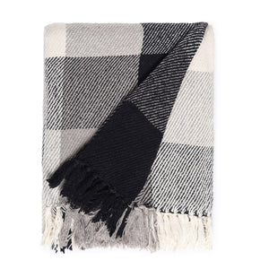 REDEARTH Classic Throw Blanket -Herringbone medium weight soft lap blanket for sofa bed couch chairs loveseats car, living, indoor/ outdoor use 100% Cotton (50"x60"; Black)