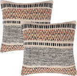 · REDEARTH · Textured Throw Pillow Cushion Covers-Woven Tufted Decorative Farmhouse Cases Set for Couch, Sofa, Bed, Chair, Dining, Patio, Outdoor; 100% Cotton (18