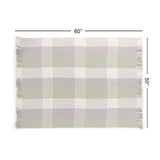 REDEARTH Classic Throw Blanket -Twill medium weight soft lap bed throw for sofa bed couch chairs loveseats car, living, indoor/ outdoor use 100% Cotton (50"x60"; Plaids Kiwi)