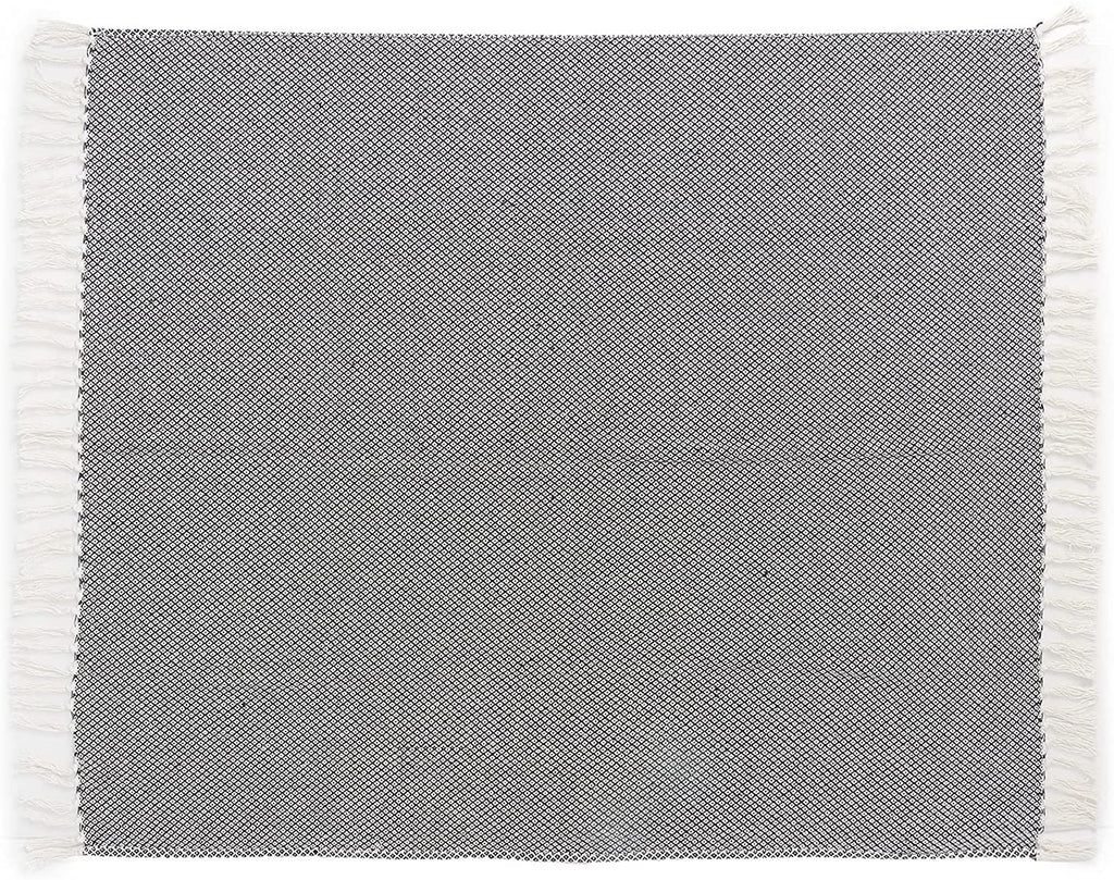 REDEARTH Classic Throw Blanket -medium weight soft lap blanket for sofa bed couch chairs loveseats car, living, indoor/ outdoor use 100% Cotton (50"x60"; Dark Gray)