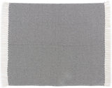 REDEARTH Classic Throw Blanket -medium weight soft lap blanket for sofa bed couch chairs loveseats car, living, indoor/ outdoor use 100% Cotton (50"x60"; Dark Gray)