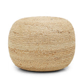 REDEARTH Jute Braided Pouf Ottoman Jute Natural