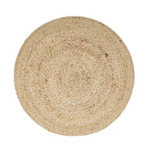 · REDEARTH · Jute Circular Jute Pouf Ottoman - Braided Pouffe Accent Sitting Round Footrest for Living Room, Bedroom, Nursery, kidsroom, Patio, Gym; 100% Jute (19.5"x19.5"x14"; Jute Natural)