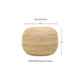 REDEARTH Jute Braided Pouf Ottoman Jute Natural