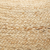 · REDEARTH · Jute Circular Jute Pouf Ottoman - Braided Pouffe Accent Sitting Round Footrest for Living Room, Bedroom, Nursery, kidsroom, Patio, Gym; 100% Jute (19.5"x19.5"x14"; Jute Natural)