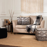 REDEARTH Tufted Boho Throw Pillow Covers Black Jasper