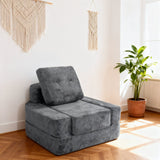 REDEARTH Boneless Floor Sofa Bed — Lumen Velvet Dark Gray