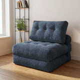 REDEARTH Boneless Folding Sofa Bed — Cielo Chenille Navy Blue