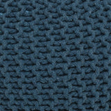 REDEARTH Hand Knitted Cable Pouf Ottoman Circular Teal