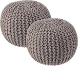 REDEARTH Poufs & Ottomans Circular Taupe-S26