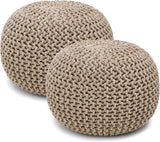 REDEARTH Poufs & Ottomans Circular Beige Ivory-S10