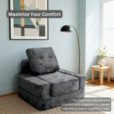 REDEARTH Boneless Floor Sofa Bed — Lumen Velvet Dark Gray