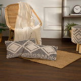 REDEARTH Tufted Boho Throw Pillow Covers Diamond Medley Black