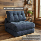 REDEARTH Boneless Folding Sofa Bed — Cielo Chenille Navy Blue