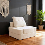 REDEARTH Boneless Floor Sofa Bed — Lumen Velvet Cream