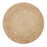 · REDEARTH · Round Area Rug - 3 Feet Braided Natural Jute with Non-Skid Backing - Handwoven Boho Rug for Bedroom, Kitchen, Living Room - Farmhouse Aesthetic Home Decor - Durable Handmade Rug