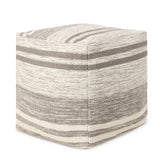 REDEARTH Tufted Cube Pouf Ottoman with Filler Melange Delight Taupe With Filler