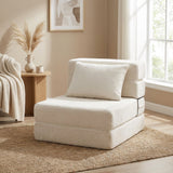 REDEARTH Boneless Floor Sofa Bed — Ember Chenille Cream