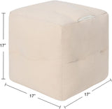 REDEARTH Tufted Cube Pouf Ottoman with Filler Pouf Filler