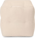 REDEARTH Tufted Cube Pouf Ottoman with Filler Pouf Filler