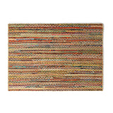 · REDEARTH · Jute Cotton Chindi Area Rug - 4'x6' Rectangular Rug, Handwoven, Non-Shedding, Soft & Durable – Multi Tones for Home Décor in Living Room, Dining Room, Bedroom, Set of 2