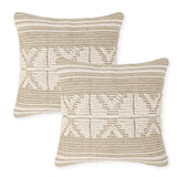REDEARTH Tufted Boho Throw Pillow Covers Rustic Elegance Natural