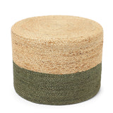 REDEARTH Poufs & Ottomans Cylinder Half & Half Natural Olive-S43