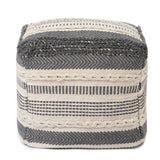 REDEARTH Tufted Cube Pouf Ottoman with Filler Precis Descant Gray With Filler