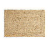 · REDEARTH · Rectangular Area Rug - 2'x3' Braided Natural Jute with Non-Skid Backing - Handwoven Boho Rug for Bedroom, Kitchen, Living Room - Aesthetic Home Decor - Durable Handmade Rug, Set of 2
