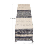 REDEARTH Table Runner - Hand Woven Exquisite Artisan Made Boho Decorative Table Runner for Dining Table, Coffee Table, Console, Dresser - 100% Cotton (13"x72", Indigo)