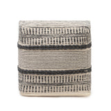 REDEARTH Tufted Cube Pouf Ottoman with Filler Chevron Gage With Filler