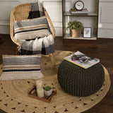 REDEARTH Tufted Boho Throw Pillow Covers Maze Black