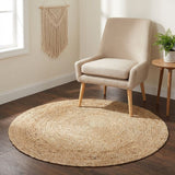 REDEARTH Braided Jute Area Rug 4' (Round)