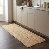 REDEARTH Braided Jute Area Rug 2' x 6' (Rectangular)