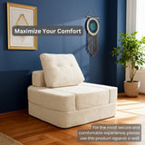 REDEARTH Boneless Floor Sofa Bed — Lumen Velvet Cream