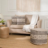 REDEARTH Tufted Cube Pouf Ottoman with Filler Diamond Virgule With Filler