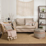 REDEARTH Tufted Cube Pouf Ottoman with Filler Motley Bohemia Multi With Filler