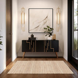 REDEARTH Braided Jute Area Rug 9' x 12' (Rectangular)