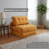 REDEARTH Boneless Folding Sofa Bed — Cielo Chenille Burnt Orange