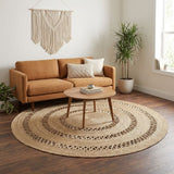 REDEARTH Braided Jute Area Rug 6' (Round)