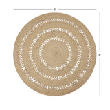REDEARTH Braided Jute Area Rug 6' (Round)