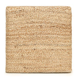 REDEARTH Jute Braided Pouf Ottoman Cube Classic Jute Natural - Two Pack