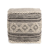 REDEARTH Tufted Cube Pouf Ottoman with Filler Diamond Virgule With Filler
