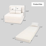 REDEARTH Boneless Floor Sofa Bed — Ember Chenille Cream