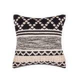 REDEARTH Tufted Boho Throw Pillow Covers Mosaic Trellis Black