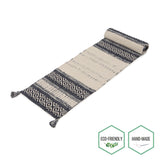 REDEARTH Table Runner - Hand Woven Exquisite Artisan Made Boho Decorative Table Runner for Dining Table, Coffee Table, Console, Dresser - 100% Cotton (13"x72", Indigo)